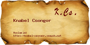 Knabel Csongor névjegykártya
